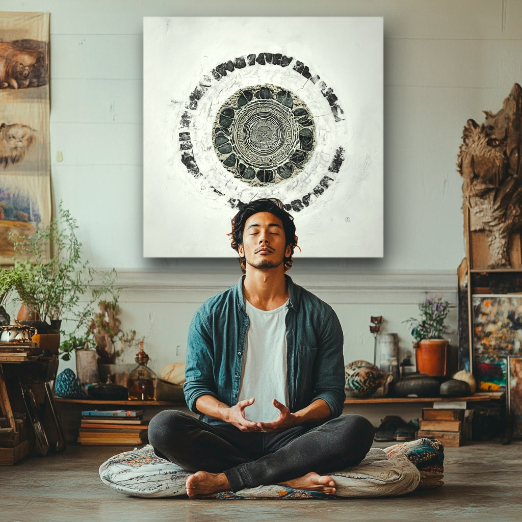 Mandala minimaliste - toile